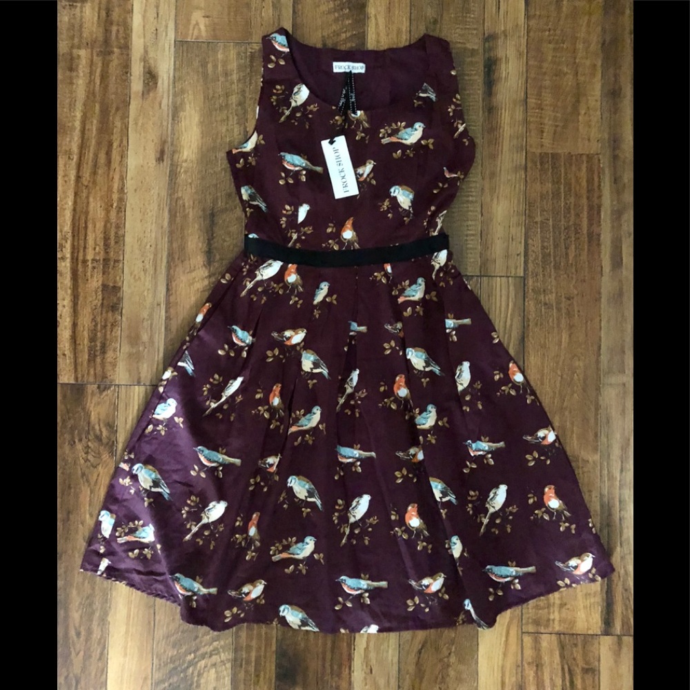 ✦Modcloth “Greenhouse Grandeur” Bird Dress Frock✦